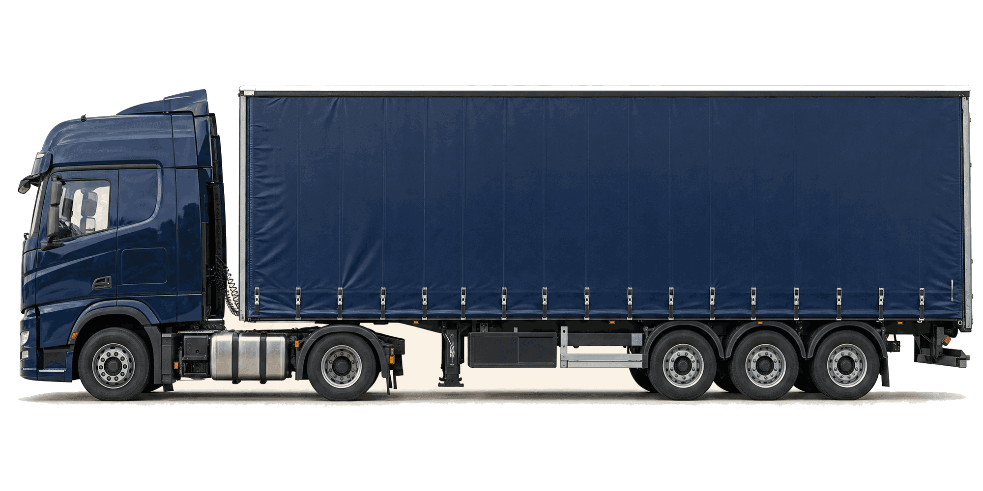 Curtain-side trailer — component walkthrough